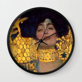 Gustav Klimt "Judith I" Wall Clock | Artmasters, Artnouveau, Landscape, Golden, Painting, Arthistory, Masters, Gustav, Judith, Klimt 