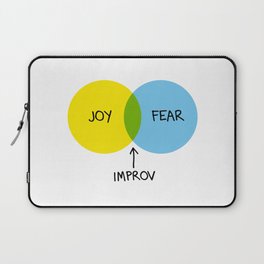 The Venn of Improv (Yellow/Blue) Laptop Sleeve