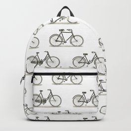 Vintage bikes pattern black and white Backpack | Pattern, Black And White, Blackbikes, Bicycleart, Bicycle, Vintagebicycles, Bicyclebackground, Digital, Vintage, Bicyclepattern 