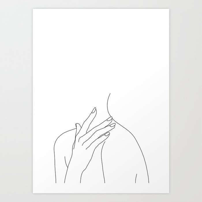 Female Body Line Drawing Danna Art Print By Thecolourstudy Society6