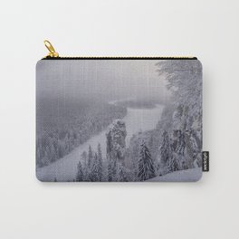 Winter mountains Carry-All Pouch | Frozenriver, Darksky, Usvapillars, Lake, Frozentrees, Coldweather, Ice, Snow, Wintermountains, Uralmountains 