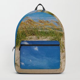 Biloxi Beach with Sea Oats Backpack | Water, Gulfcoast, Landscape, Oats, Biloxi, Coast, Grains, Photo, Shore, Mississippi 