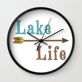 Lake Life - Summer Camp Camping Holiday Vacation Gift Wall Clock | Sailboat, Travelsayings, Sailing, Canoe, Nature, Vacation, Graphicdesign, Relax, Holidaydestination, Forest 