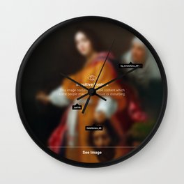 Judith content Wall Clock | Socialmedia, Classic, Allori, Collage, Renaissance, Insta, Pop Art, Holofernes, Judith, Censorship 