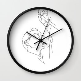 Jean-Luc Godard minimal line drawing Wall Clock | French, Anna Karina, Tout Va Bien, A Bout De Souffle, Line Art, Jean Luc, Le Mepris, New Wave, Alphaville, Pierrot 
