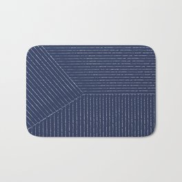 Lines (Navy) Badematte | Pattern, Graphicdesign, Navy, Summersunhomeart, Winter, Digital, Abstract, Midcentury, Curated, Lines 