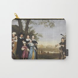 Aelbert Cuyp - Portrait of the Sam Family (1653) Carry-All Pouch | Fineart, Master, Painting, Goldenage, Baroque, Landscape, Aelbertcuyp, Nature, View, Dutch 