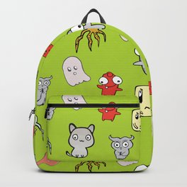 Seamless Pattern Backpack | Digital, Owl, Ghost, Kitten, Ghoul, Octopus, Characters, Graphicdesign, Clever, Fun 