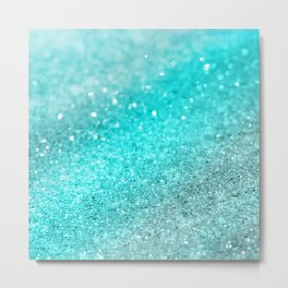 Aqua Teal Ocean Glitter #1 #shiny #decor #art #society6 Metal Print | Faux Glitter, Color, Summer, Digital, Aqua Blue, Teal, Magical Ocean, Summer Vibes, Princess Glitter, Sparkling Glitter 
