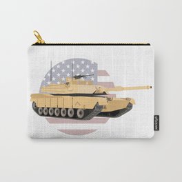 M1A1 / M1A2 Abrams Tank with American Flag Carry-All Pouch | Battle, Patriot, Patriotic, Tank, Afghanistan, M1A1, Iraq, Desert, Military, Crew 