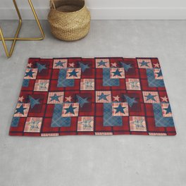 Creative patchwork. Star. The creative pattern. Rug