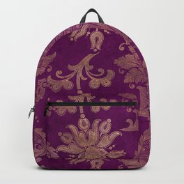 purple velvet touch Backpack | Graphicdesign, Velvet, Vintage, Vintagefabric, Velvetfabric, Vintageflowers, Digital, Pattern, Vintageart, Floral 