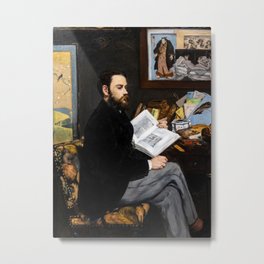 Edouard Manet - Portrait of Emile Zola Metal Print | Portrait, Manet, Emile, Painting, Zola, Edouard, France 
