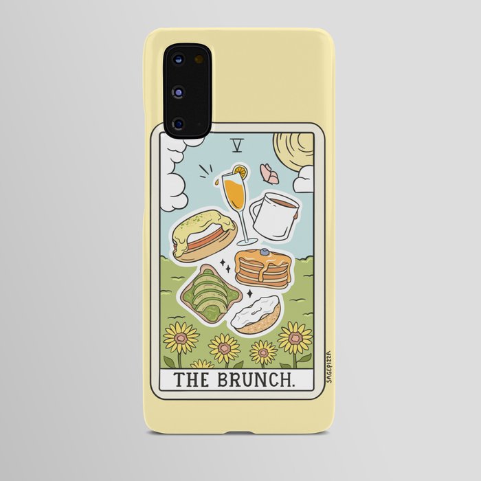 Brunch Reading Android Case | Graphic-design, Sagepizza, Brunch, Tarot, Coffee, Bagel, Eggs, Mimosa, Flowers, Sunflowers