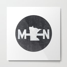 Minnesota Logo MN Metal Print | Graphicdesign, Logo, Curated, Minimal, Blackandwhite, Minneapolis, Mn, Typography, Minnesota, Minnesotamap 