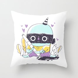 Messy Ink Throw Pillow