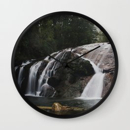 coal creek falls I Wall Clock | Outdoors, Long Exposure, Color, Greymouth, Digital, Nature, River, Waterfalls, Coalcreek, Newzealand 