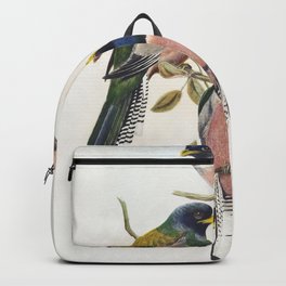 Trogan Variegatus (1804–1908)  Backpack | Famous, Australia, Birdpainting, Pinkbird, Creative, Painter, Troganvariegatus, Artistic, Animal, Addictedtofineart 