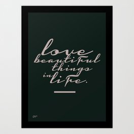 Love Life Art Print