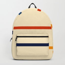 Abstract Minimal Retro Stripes Bikram Backpack | Classic, Interior, Stripes, Retro, Unique, Simple, Special, Pattern, Digital, Xmas 