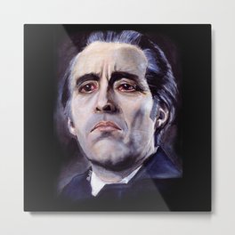 Christopher Lee as Dracula: He is the embodiment of all that is evil. Metal Print | Dracula, Hammerhorror, People, Painting, Christopherlee, Goth, Gothic, Dead, Movies & TV, Monster 