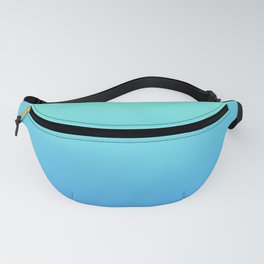 Gradient Blue AI Aqua Turquoise Mint Teal Pastel Azure Ombre Abstract Sea Sky Summer Pattern Fanny Pack