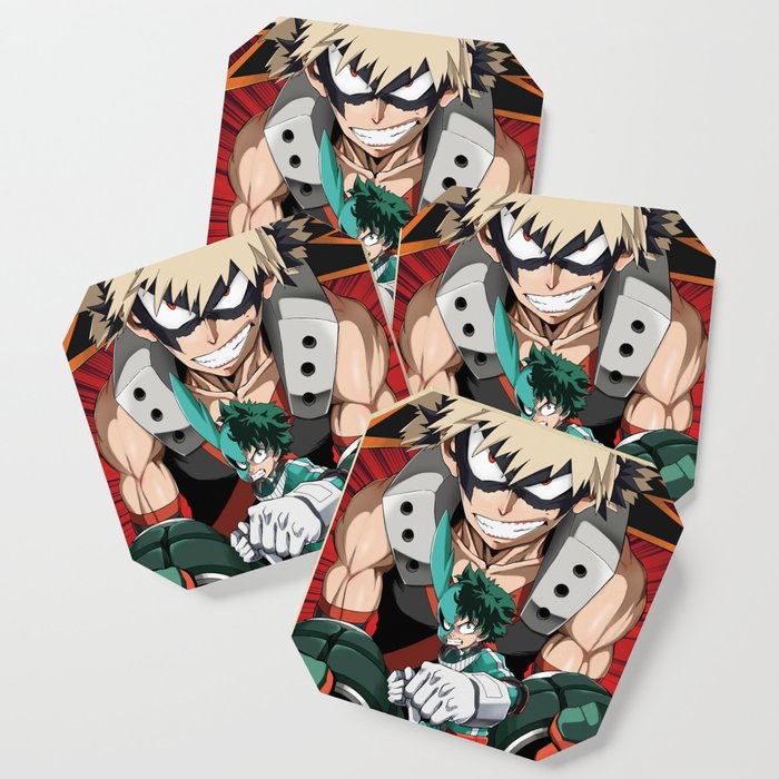 My Hero Academia Deku Vs Bakugou Art Print Coaster By Atami Chan Society6
