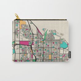 Colorful City Maps: Salt Lake City, Utah Carry-All Pouch | Vintage, Landscape, Saltlake, Straightoutta, Love, Housewarming, Utah, Poster, Urban, Slc 