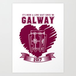 All Ireland Senior Hurling Champions: Galway (White/Maroon) Art Print