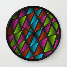 Cirkus II Wall Clock | Pattern, Graphic Design, Pop Art, Vector 