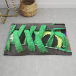 Green shoe laces Rug