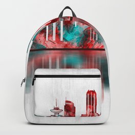 Vancouver Canada Skyline Backpack | Urban, Skyline, Design, Painting, Canada, Wall, Watercolor, Landscape, Architecture, Graphicdesign 