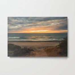 South Carlsbad State Beach Metal Print | Sunset, Landscape, Photo, Sandiego, Digital, Ocean, California, Color, Southcarlsbadstatebeach, Coast 