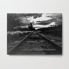 Historic Infrastructure in Disuse and Disrepair Metal Print | Railroad, Cloudy, Train, Sunset, Abandoned, Disuse, Railway, Historic, Old, Disrepair 