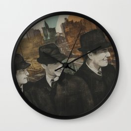 The Closers Wall Clock | Painting, Graphic Design, Mixed Media, Curated, Illustration 