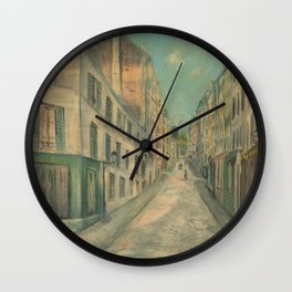 Maurice Utrillo - Street In Paris (1914) Wall Clock | Buildings, Centuryofprogress, Painting, Paris, Streetscenes, Cityscenes, Mauriceutrillo 
