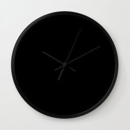 Dark Pitch Black Solid Color Wall Clock | Blackerblack, Black, Graphicdesign, Pitch, Classic, Pitchblack, Blackcolor, Digital, Blackestblack, Classicblack 