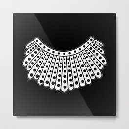 RBG Collar, Ruth Bader Ginsburg Tribute Metal Print | Curated, Justice, Rbgcollar, Judge, Liberal, Equality, Jabot, Graphicdesign, Lacecollar, Ruthbaderginsburg 
