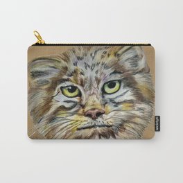 Pallas's Cat - Otocolobus Manul  Carry-All Pouch | Bigcat, Uniqueanimals, Pallascat, Fluffy, Cat, Pastel, Catlovers, Serious, Cute, Nature 