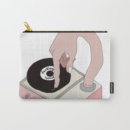 Fucking Loud Carry-All Pouch | Groovy, Vintage, Curated, Music, Wallart, Digital, Vinyl, Trending, Phonograph, Illustration 