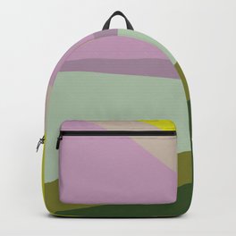 Geometric Shapes #8 Purple and Green Backpack | Triangles, Geometric, Retro, Shapes, Earthy, Graphicdesign, Purple, Cool, Serene, Bold 