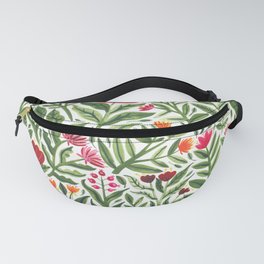 Big Red Gouache Florals Fanny Pack
