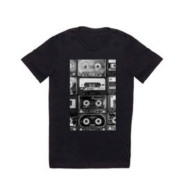 Something Nostalgic - black and white #decor #society6 #buyart T Shirt | Retro, Childhood, Digital, Tape, Music, Curated, Eighties, Greeting, 80S, Nostalgic 