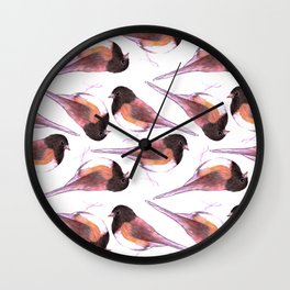 Dark eyed Junco or Junco hyemalis watercolor birds painting Wall Clock | Beak, Backyardbirds, Foxsparrow, Pinksidedjunco, Wildlife, Junco, Avian, Redbacked, Birdsofprey, Birds 
