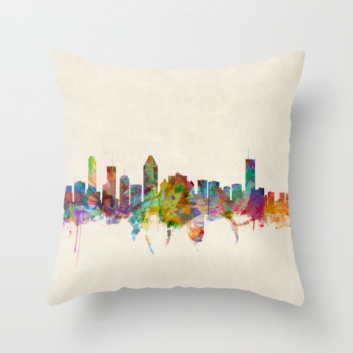 Montreal Canada Skyline Throw Pillow by artPause Michael Tompsett Society6
