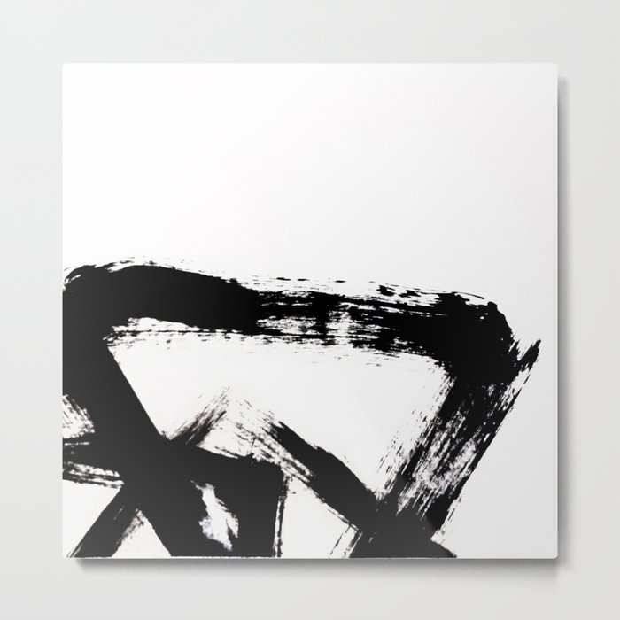 Brushstroke 8 A Simple Abstract Black And White India Ink
