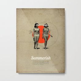 Summerish Metal Print | Typography, Graphic Design, Curated, Vintage, People, Collage 