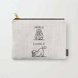 Inhale Exhale Shar Pei Carry-All Pouch | Drawing, Curated, Namaste, Sharpei, Exhale, Yoga, Inhale 
