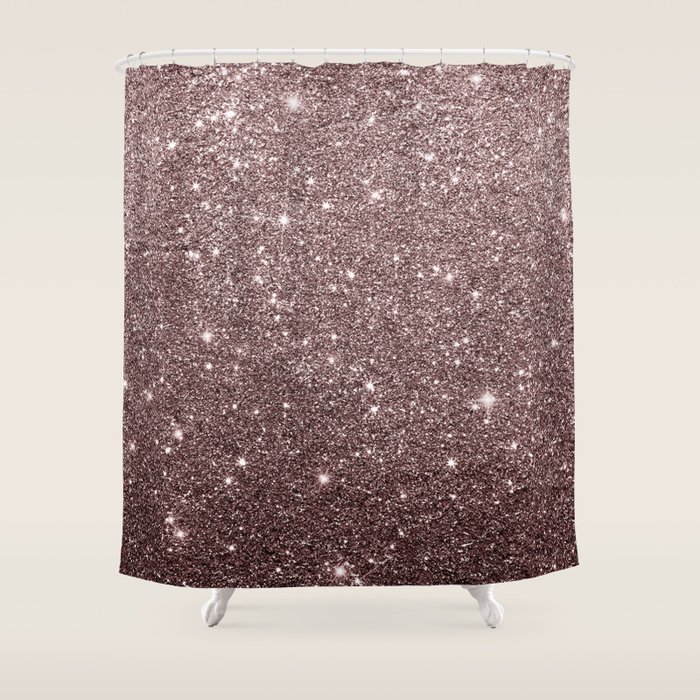 Modern mauve burgundy rose gold glitter Shower Curtain by Pink Water Society6