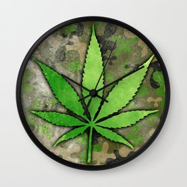 Weed Leaf Wall Clock | Marijuana, Cool, Digital, Ganja, Awesome, Graphic Design, Nature, Pot, Weedleaf, Pothead 